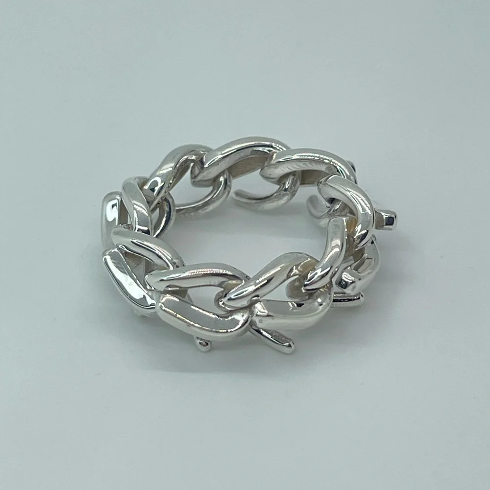 Tiffany & Co. Silver Link Ring - Picture 2 of 16